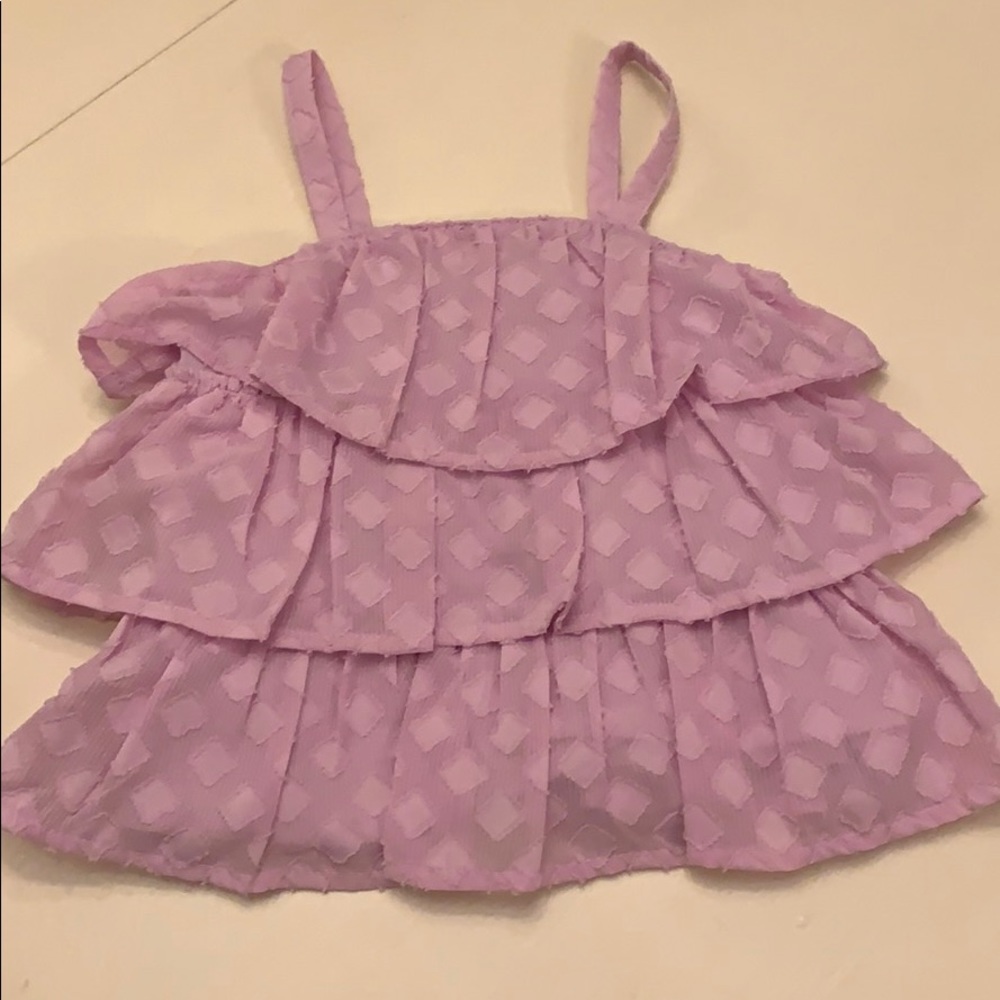 Purple ruffle shirt